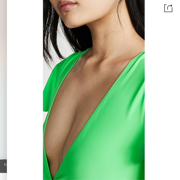 AMANDA UPRICHARD**Elle Lime Green Thong Bodysuit**Sm. $158 - Picture 4 of 8